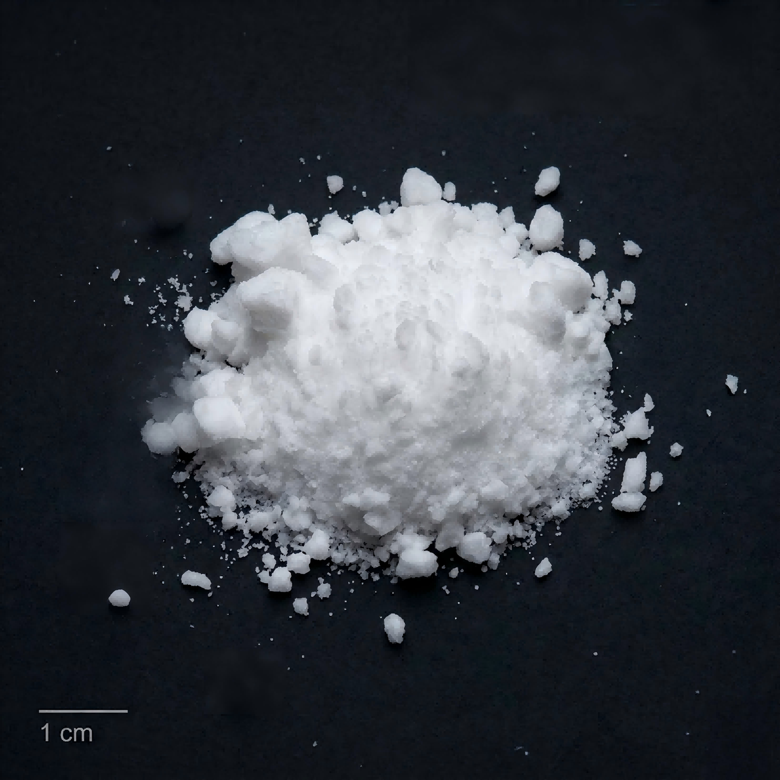 Macroscopic view of fluffy white fumed silica powder bulk form