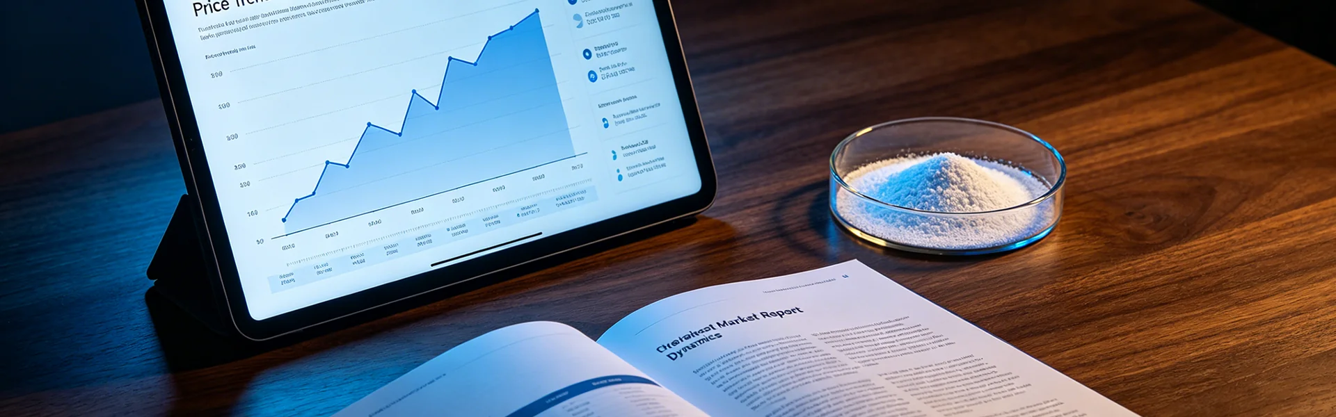 Deep Dive: 2026 Fumed Silica Raw Material Price Trends & Supply Chain Dynamics — data visualization and fumed silica sample in business narrative composition